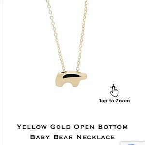 14k Gold Baby bear open bottom necklace from Vail, CO.